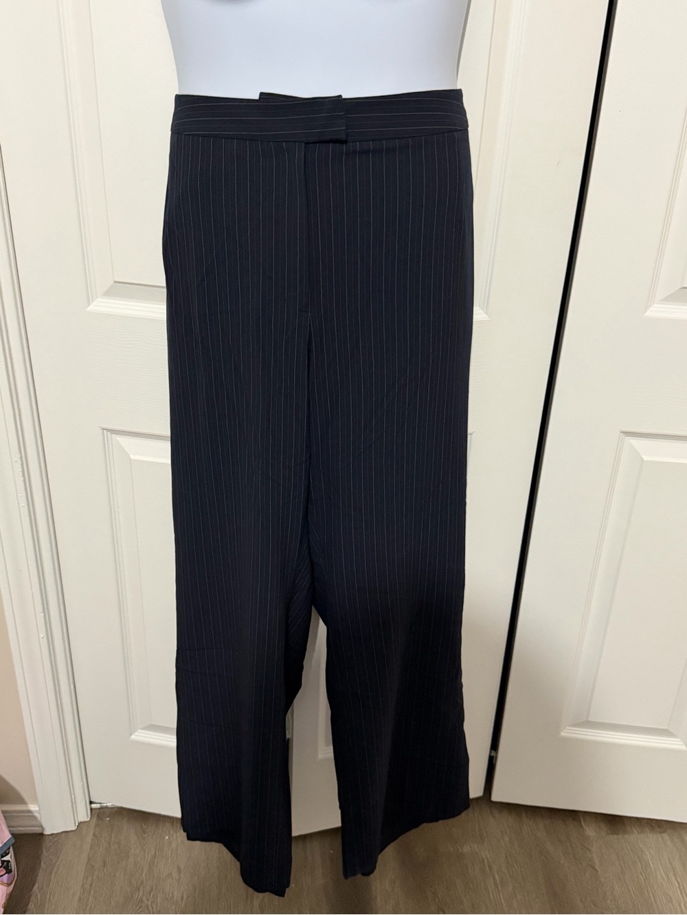 Vintage Alex Marie black pinstripe pants 24w
